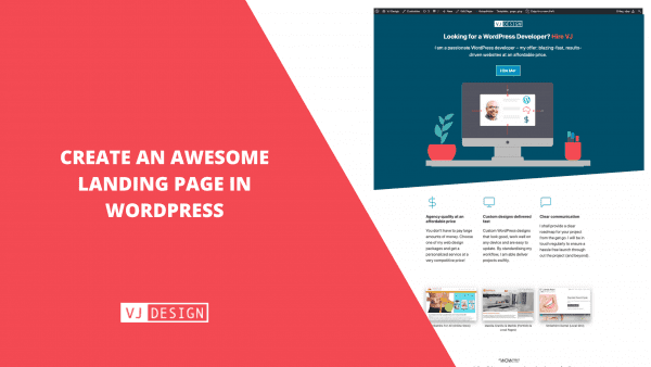 Create an awesome landing page in WordPress Banner - Create an awesome Landing page using WordPress in just 15mins - Illustrated Guide Feb 2020