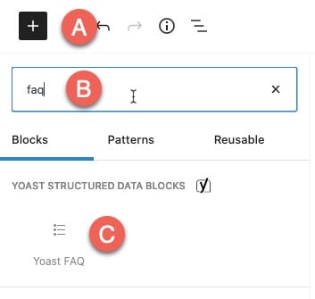 add yoast faq block - How to add FAQ page in WordPress