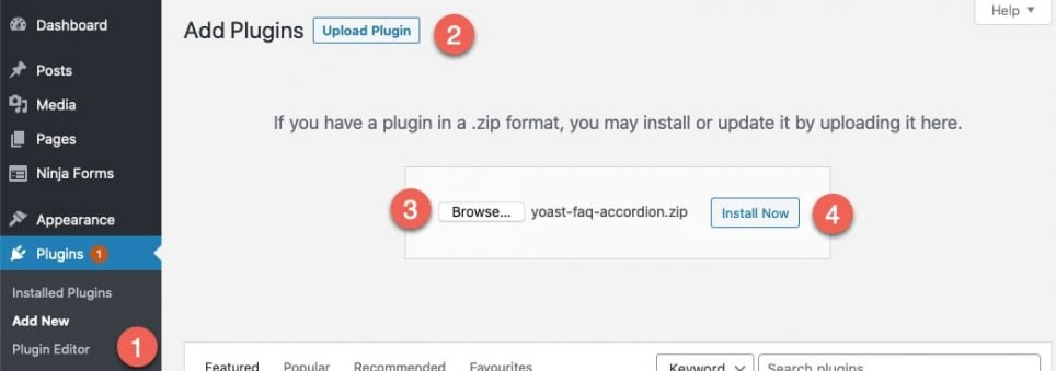 Steps to Install FAQ Animated Accordion Plugin