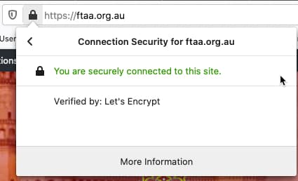 FTAA has SSL enabled