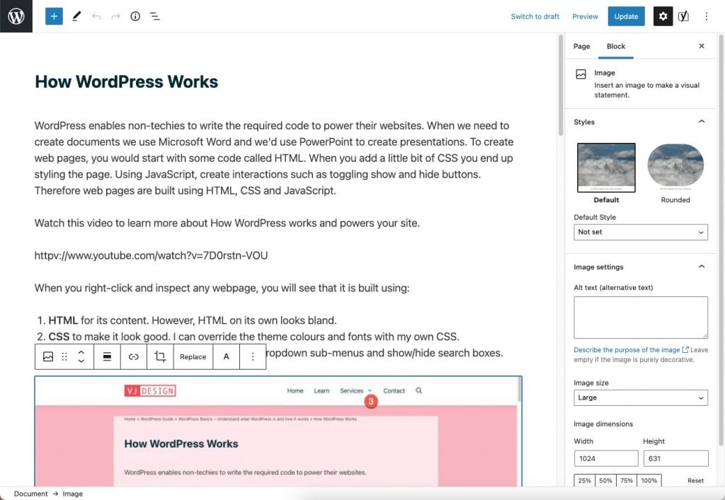 WordPress - The block editor looks like Word and is just as easy to use