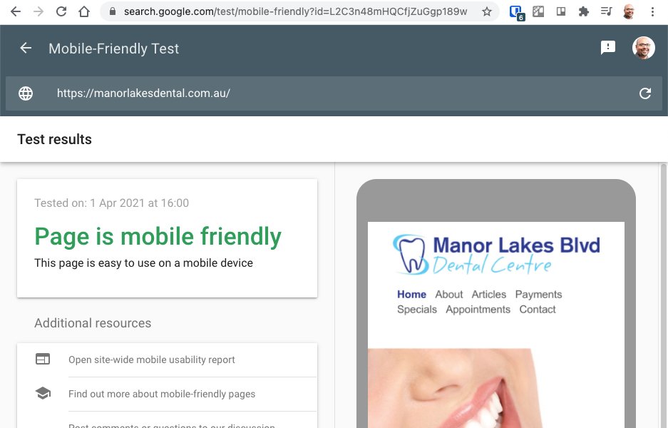 Google plays heavy emphasis on accessible and mobile-friendly sites. Here is a client site that has been tested on Google Mobile Friendly Test - it is mobile friendly and loads fast!