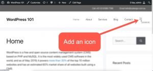 wordpress menu add icon - How to add an icon to WordPress header menu?