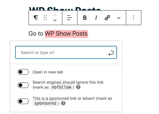 In the WordPress block editor, simply select a piece of text and click on the Link icon to add a link.
