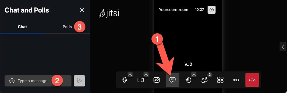 jitsi navbar chat - Jitsi - Secure, Free Video Conferencing