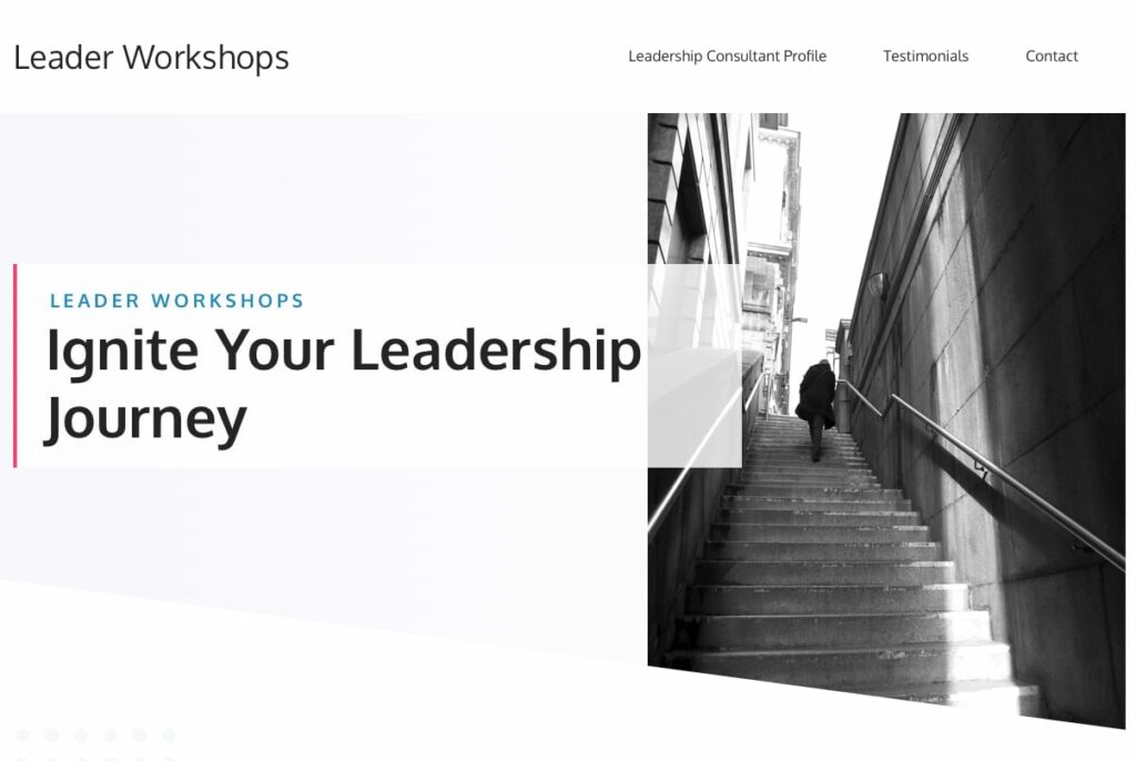 leader workshops - Web Design Case Studies